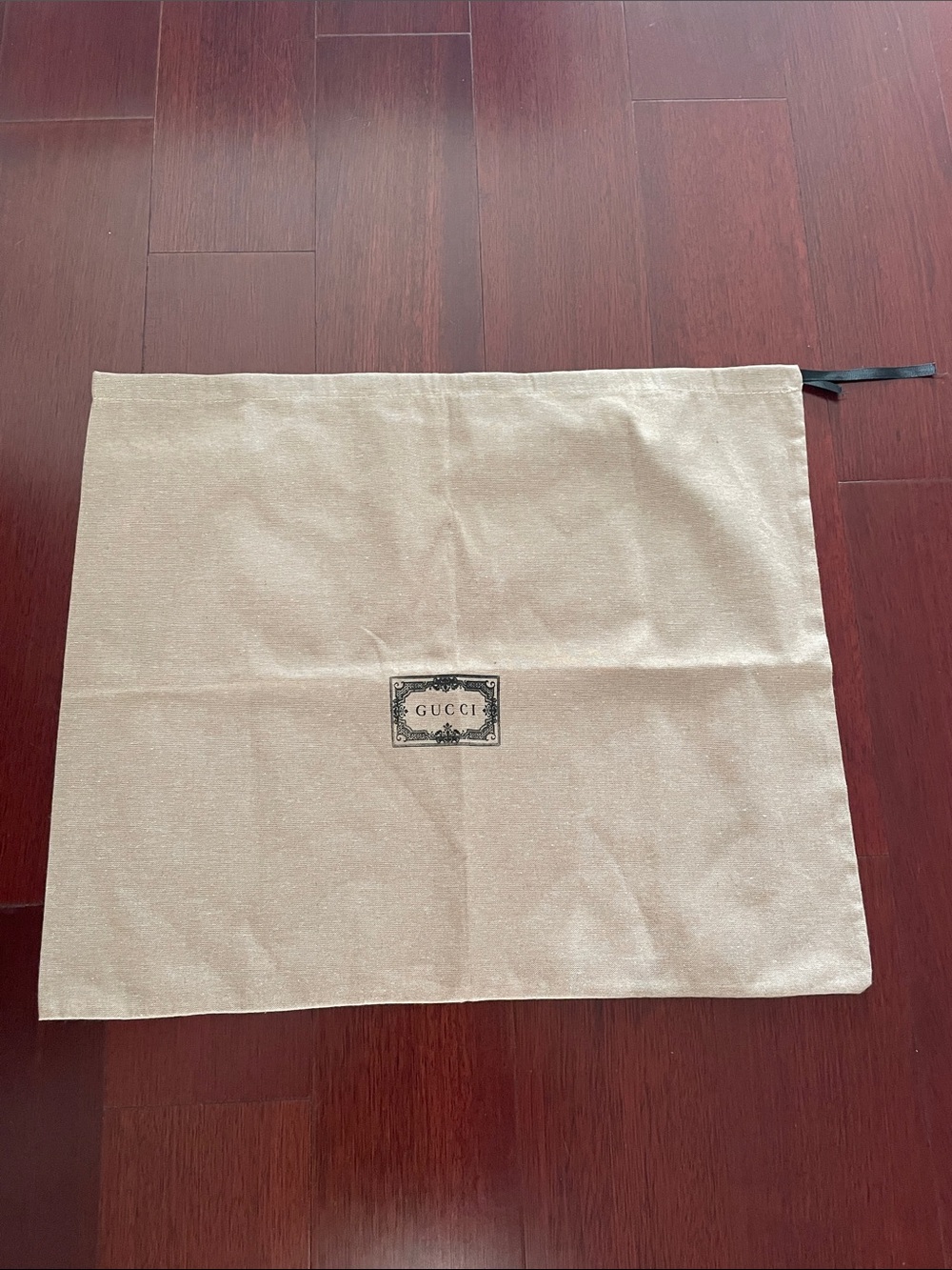 Gucci Beige Canvas Drawstring Dust Pouch